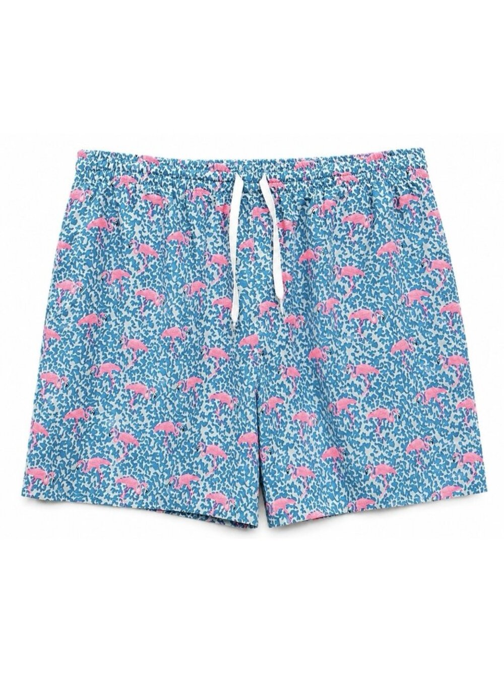 Chubbies Shorts Swim Trunks Mens 2XL XXL Flamingos 5.5” Quick Dry Pink Blue